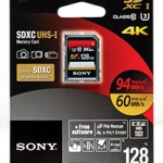 4K within your Grasp-Sony 128GB SDXC UHS-I Class 10 Memory Card