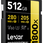 Lexar Introduces Professional 1800x SDXC™ UHS-II Card GOLD Series